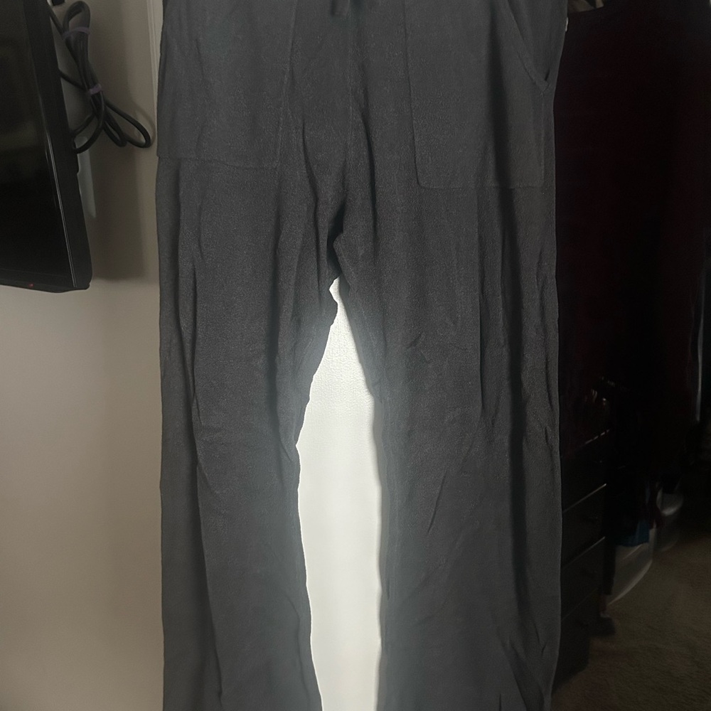 Barefoot Dreams Wide Leg Pants in Dark Gray